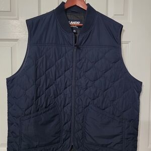 Lands' End Men's Quilted Navy Vest